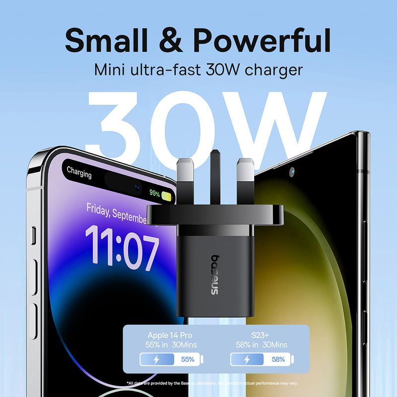 Laptop, Telefoane si Tablete - Telefoane mobile si accesorii - Accesorii Telefoane - Incarcatoare telefoane - Incarcator UK Type-C, 30W, P69, Policarbonat, Baseus GaN5 P10110906113 00, P69, Policarbonat, Black - Infinity.ro
