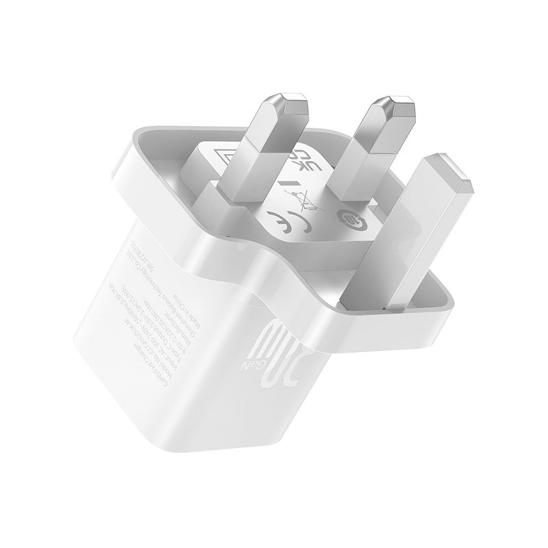 Laptop, Telefoane si Tablete - Telefoane mobile si accesorii - Accesorii Telefoane - Incarcatoare telefoane - Incarcator UK Type-C, 30W, P64, Policarbonat, Baseus GaN5 P10110906213 00, P64, Policarbonat, White - Infinity.ro