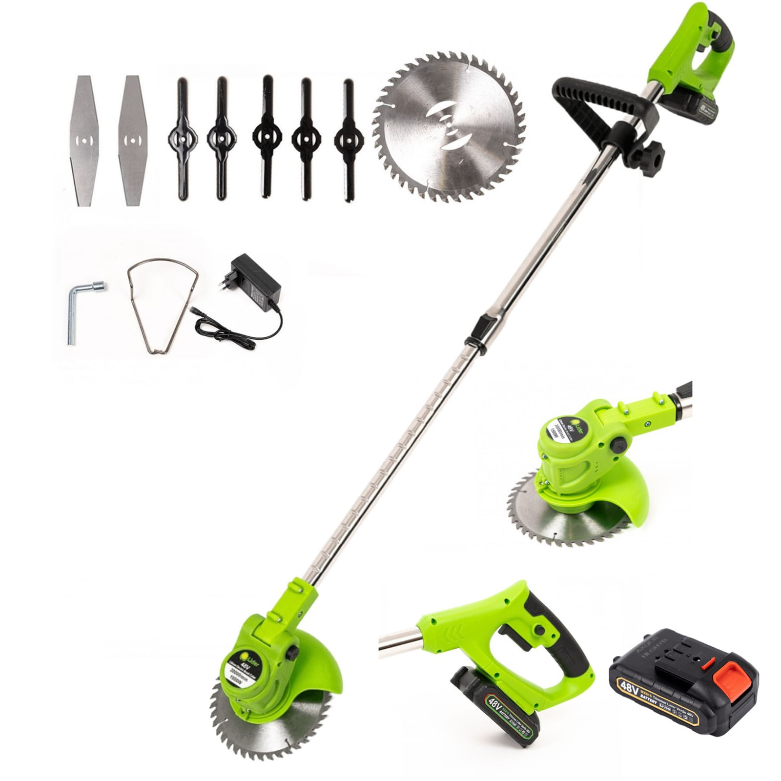 Trimmer (motocoasa electrica ) LIDER , 1 baterie 48V , verde