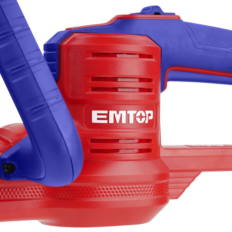Casa si Gradina - Gradinarit si plante - Utilaje gradina - Trimmere electrice - Trimmer gard viu cu 1 acumulator 2.0AH, lama 460mm, manusi protectie - ELHT204611, EMTOP - Infinity.ro
