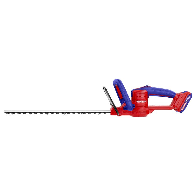 Casa si Gradina - Gradinarit si plante - Utilaje gradina - Trimmere electrice - Trimmer gard viu cu 1 acumulator 2.0AH, lama 460mm, manusi protectie - ELHT204611, EMTOP - Infinity.ro