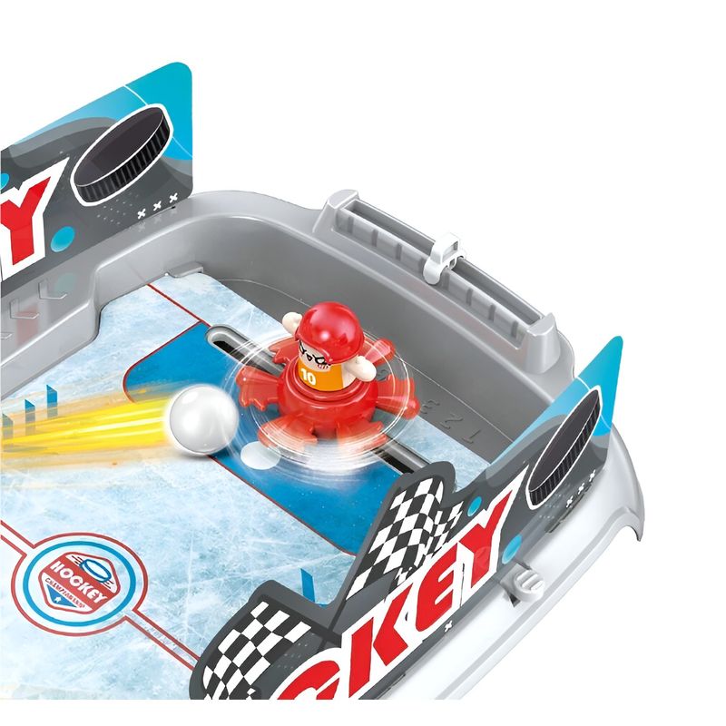 Jucarii, Copii si Bebe - Jucarii si jocuri - Jocuri si puzzle - Jocuri de societate - Joc de Masa Interactiv Ice Hockey pentru Copii, Flippy, 4 Mingi, Tabela Scor, 40.7x27x14.5 cm, Multicolor - Infinity.ro