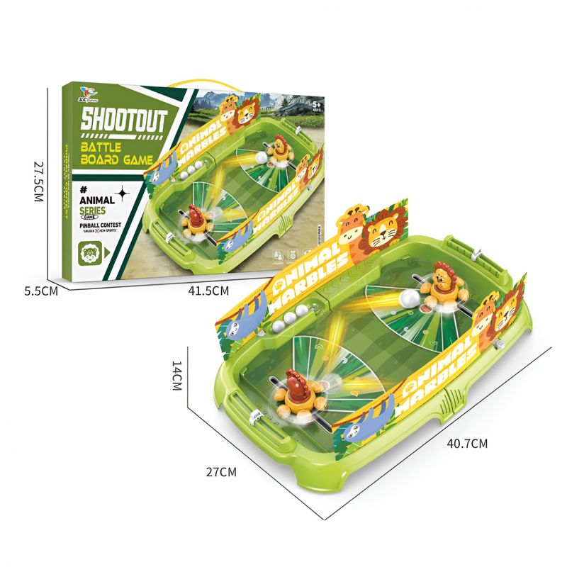 Jucarii, Copii si Bebe - Jucarii si jocuri - Jocuri si puzzle - Jocuri de societate - Joc de Masa Interactiv Lion Battle pentru Copii, Flippy, 4 Mingi, Tabela Scor, 40.7x27x14 cm, Verde - Infinity.ro
