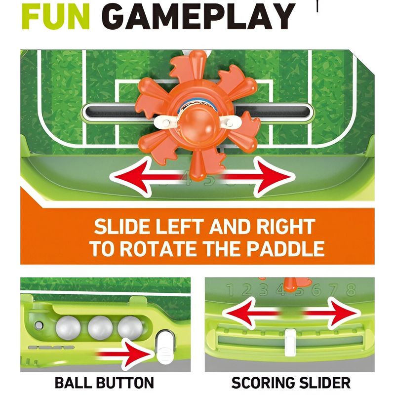 Jucarii, Copii si Bebe - Jucarii si jocuri - Jocuri si puzzle - Jocuri de societate - Joc de Masa Interactiv de Fotbal pentru Copii, Flippy, 4 Mingi, Tabela Scor, 40.7x27x14.5 cm, Multicolor - Infinity.ro