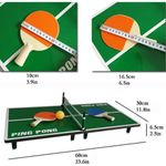 Sport si Outdoor - Sporturi cu paleta - Tenis de masa - Palete si mingi tenis de masa - Mini Masa de Ping Pong Flippy, pentru interior, Material Lemn, 60 x 10 x 30 cm, 2 mingi, portabila, verde - Infinity.ro
