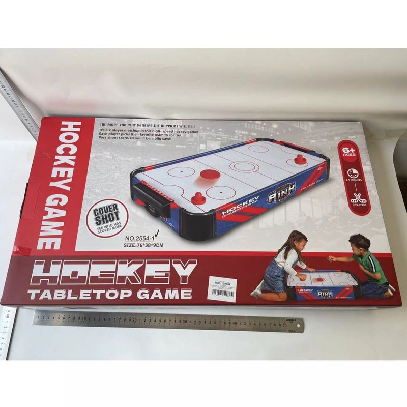 Sport si Outdoor - Alte sporturi - Mese fusball - Masa Air Hockey Graffiti fara Picioare, Flippy, PVC, 2 Pucuri, Tabela Scor, 2 Impingatoare, 76x38x9 cm, Albastru - Infinity.ro