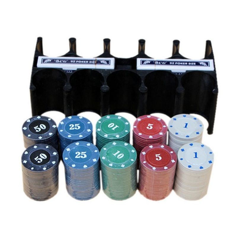 Sport si Outdoor - Alte sporturi - Seturi poker - Set de Poker Complex cu 200 de jetoane Flippy, Include 2 seturi de carti, Texas Hold`em set, portabil, cutie depozitare - Infinity.ro