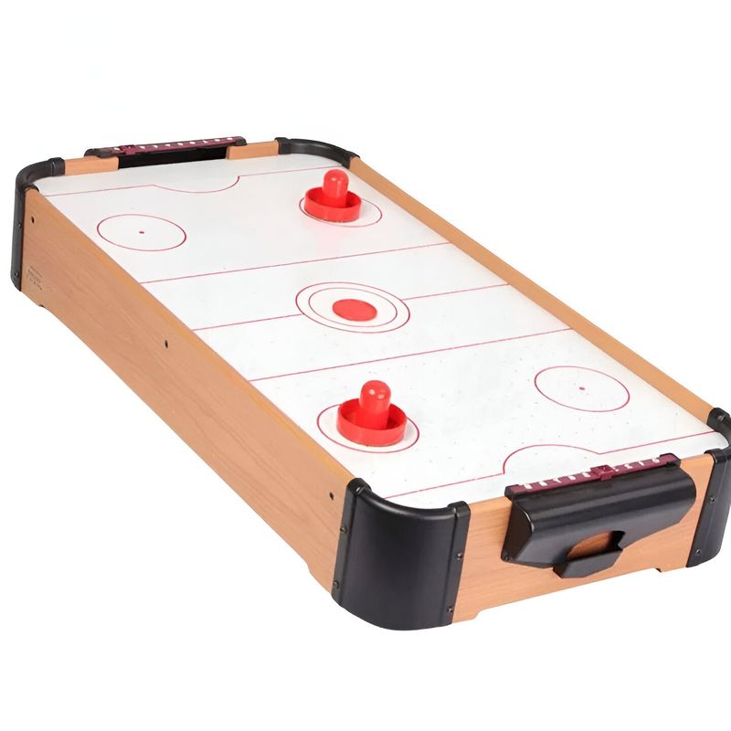 Sport si Outdoor - Alte sporturi - Mese fusball - Masa Air Hockey Graffiti fara Picioare, Flippy, Lemn, 2 Pucuri, Tabela Scor, 2 Impingatoare, 76x38x9 cm, Maro - Infinity.ro