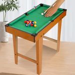 Sport si Outdoor - Alte sporturi - Biliard - Mini Masa de Biliard pentru Copii, Flippy, Durabil, Usor de Transportat, 2 Tacuri, 16 Bile, 69x37x60 cm - Infinity.ro