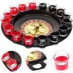 Jucarii, Copii si Bebe - Jucarii si jocuri - Jocuri si puzzle - Jocuri de societate - Joc de Ruleta Flippy, cu Pahare de Shot si Plansa de Joc Blackjack, 31 cm, Multicolor - Infinity.ro