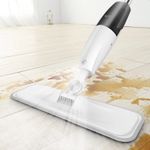 Market - Curatenie si intretinere casa - Produse menaj - Mopuri - Mop plat, Flippy, cu pulverizator, pentru uz casnic, plastic, rezerva de mop din microfibra, 125x40 cm, Alb/Negru - Infinity.ro