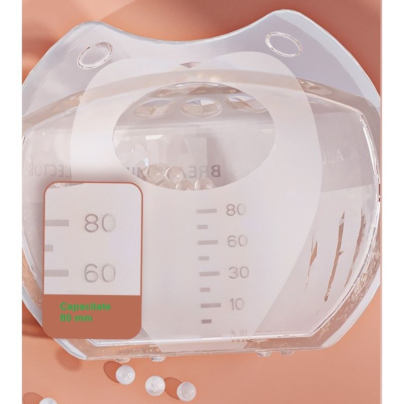 Jucarii, Copii si Bebe - Maternitate - Accesorii alaptare - Colector de Lapte Matern, Flippy, din Silicon Safety, Anti-debordare, 80 ml, Transparent - Infinity.ro