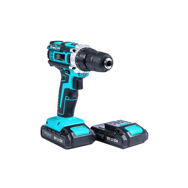 Casa si Gradina - Constructii - Scule electrice si accesorii - Masini de gaurit si insurubat - Masina gaurit si insurubat Detoolz 2 acumulatori Li-Ion 18V, 1.3 Ah, mandrina 10 mm - Infinity.ro
