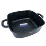 Casa si Gradina - Bucatarie si vesela - Vase pentru gatit - Oale si cratite - Oala aluminiu marmurat, diametru 24cm, capacitate 4.4L, culoare negru, capac de sticla, cod 4402 - Infinity.ro