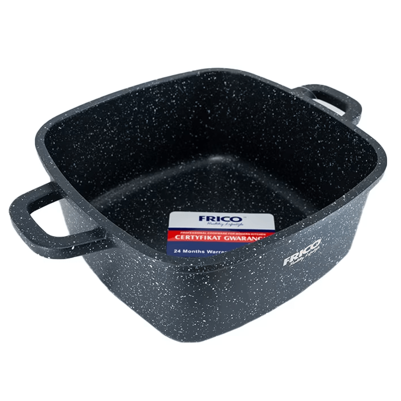 Casa si Gradina - Bucatarie si vesela - Vase pentru gatit - Oale si cratite - Oala aluminiu marmurat, diametru 28cm, capacitate 6.6L, culoare negru, capac de sticla, cod 4403 - Infinity.ro