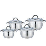 Casa si Gradina - Bucatarie si vesela - Vase pentru gatit - Oale si cratite - Set 8 piese, cratite cu capac CF-SS8, inox, 16-18-20-22cm/2.1-2.9-3.9L-5.1L - Infinity.ro