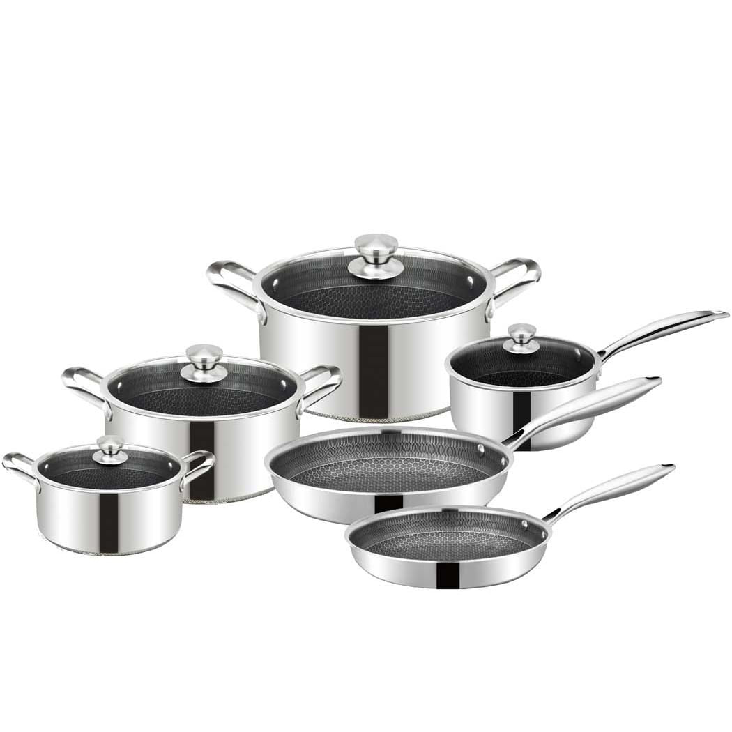 Set 10 piese, cratite de inox CF-PS1010, anti zgarieturi