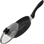 Casa si Gradina - Bucatarie si vesela - Vase pentru gatit - Tigai si seturi - Tigaie adanca cu capac GP-34128, acoperire din marmura, 28cm - Infinity.ro