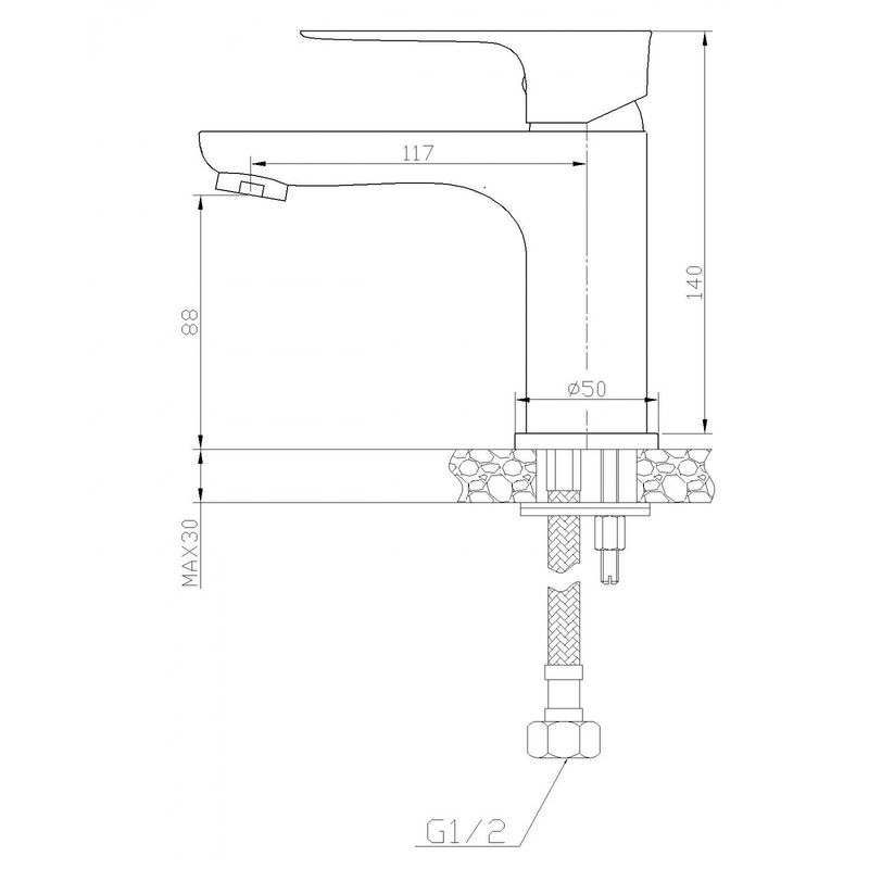 Casa si Gradina - Sanitare - Lavoar baie si accesorii - Baterii sanitare - Baterie lavoar CasaBlanca LAVEO ALB-CROM BLV2-A - Infinity.ro