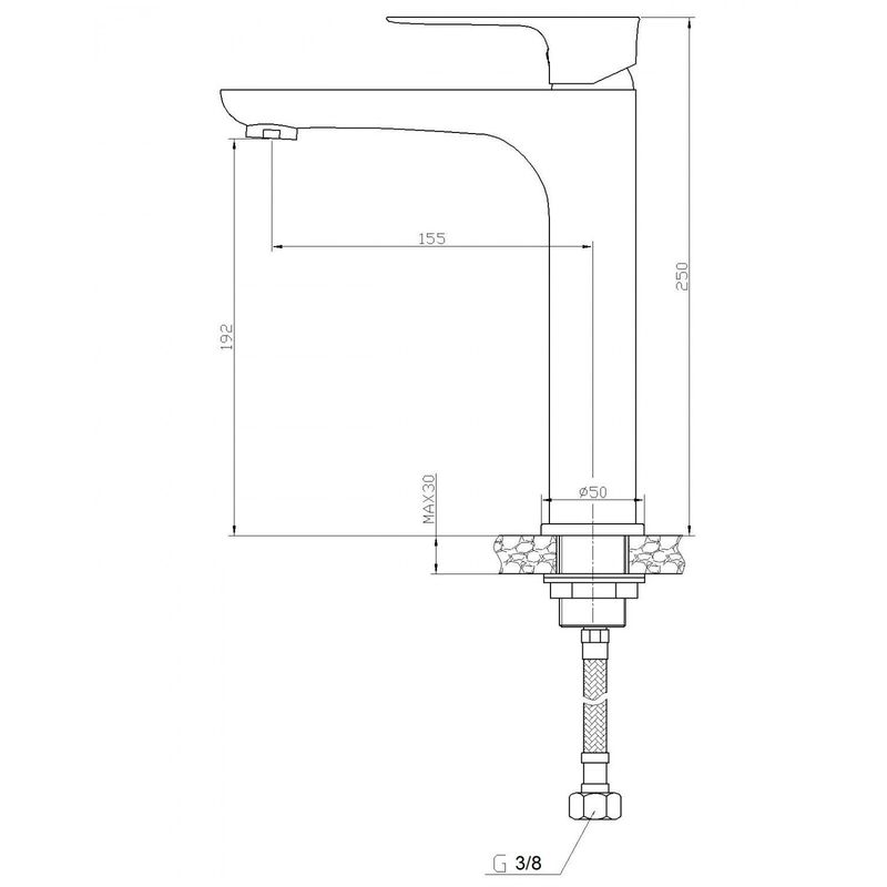 Casa si Gradina - Sanitare - Lavoar baie si accesorii - Baterii sanitare - Baterie lavoar baie, inalta, CasaBlanca LAVEO NEGRU-CROM BLV2H-N - Infinity.ro