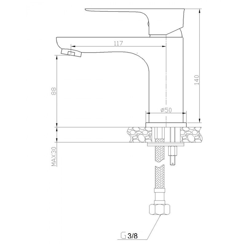 Casa si Gradina - Sanitare - Lavoar baie si accesorii - Baterii sanitare - Baterie lavoar baie CasaBlanca LAVEO NEGRU-CROM BLV2-N - Infinity.ro