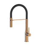 Casa si Gradina - Sanitare - Lavoar baie si accesorii - Baterii sanitare - Baterie chiuveta bucatarie cu pipa flexibila Laveo POLLA, negru-auriu - Infinity.ro