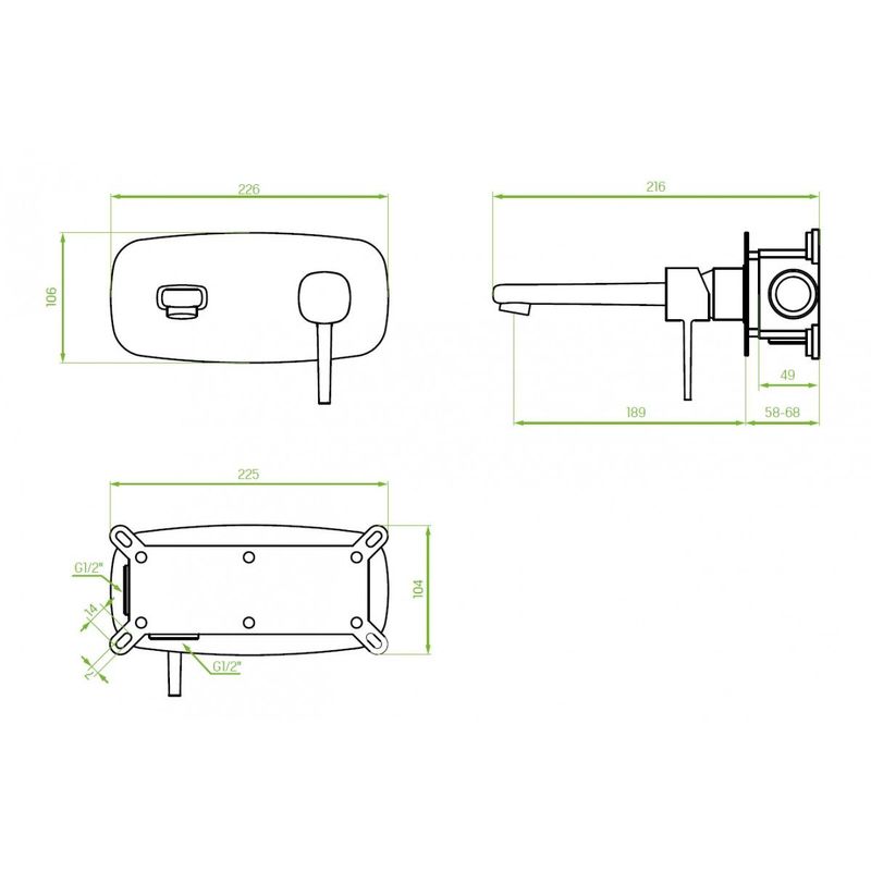 Casa si Gradina - Sanitare - Lavoar baie si accesorii - Baterii sanitare - Baterie lavoar incastrata monocomanda Laveo POLLA, auriu - Infinity.ro