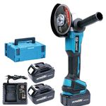 Casa si Gradina - Constructii - Scule electrice si accesorii - Polizoare - Polizor unghiular German Meister, 24V, 2 acumulatori, 125 mm - Infinity.ro