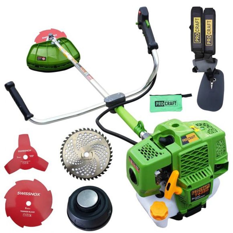 Casa si Gradina - Gradinarit si plante - Utilaje gradina - Coase electrice si motocoase - Motocoasa pe benzina Procraft T4350 Pro, 4.8 Cp, 58 CC, 5 acc. incluse + Prasitoare 28mm*9T - Infinity.ro