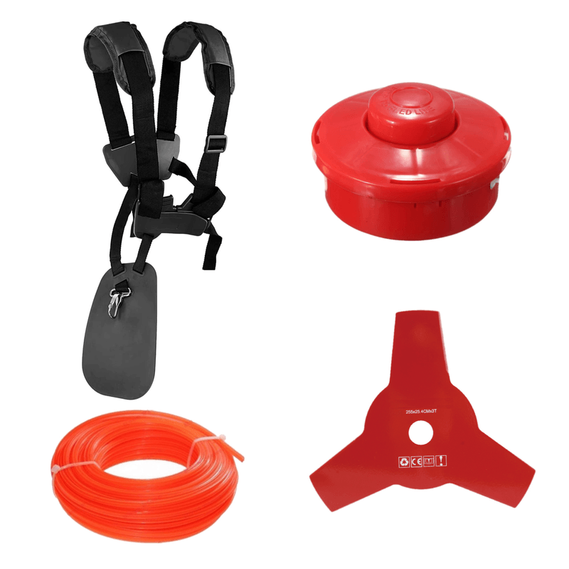 Casa si Gradina - Gradinarit si plante - Utilaje gradina - Coase electrice si motocoase - Motocoasa pe benzina Holz Germany, 6.5 Cp, 58 CC, 4 acc. incluse - Infinity.ro