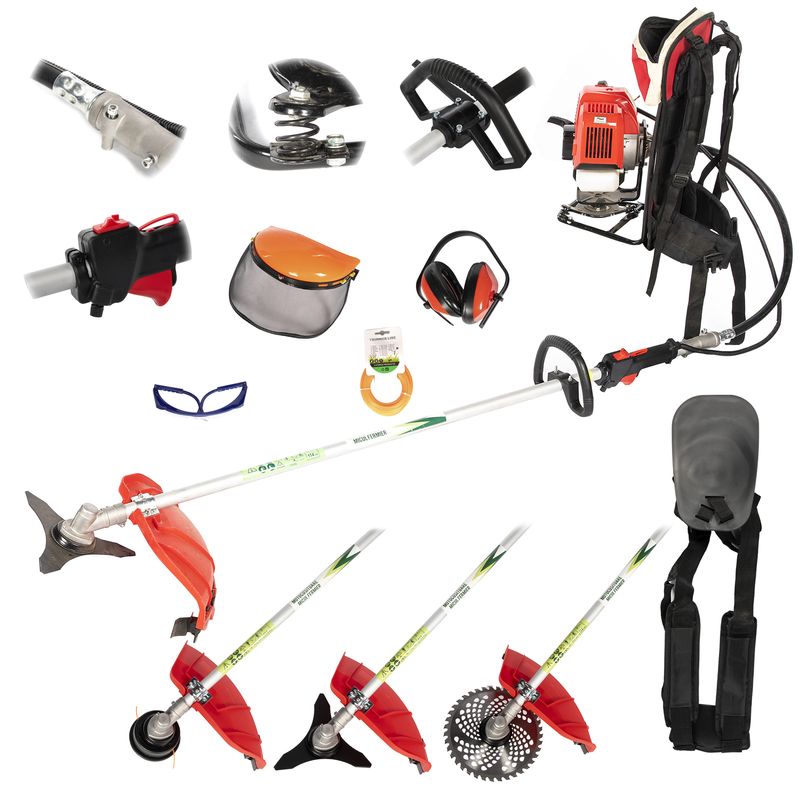 Casa si Gradina - Gradinarit si plante - Utilaje gradina - Coase electrice si motocoase - Motocoasa pe benzina tip rucsac Micul Fermier BC430KF, 4.76 Cp, 43 CC, 7 acc. incluse - Infinity.ro