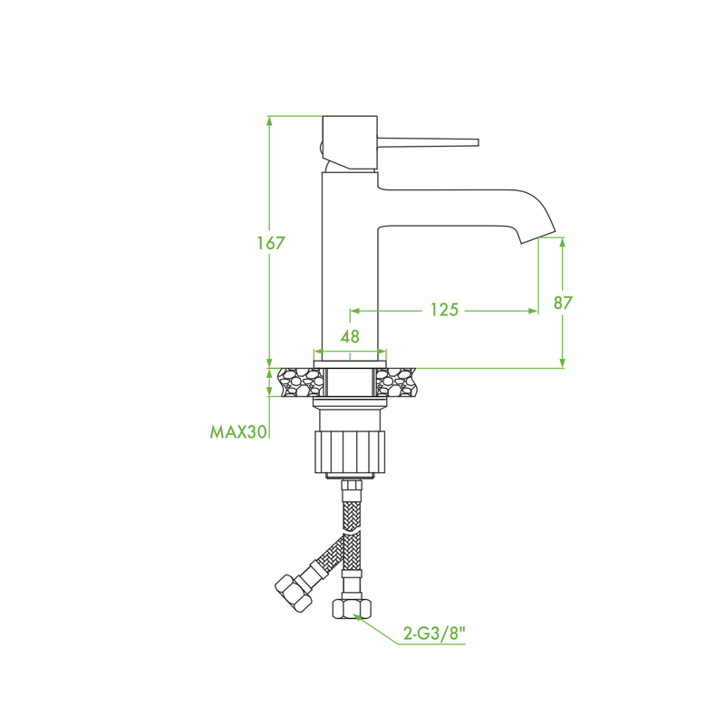Casa si Gradina - Sanitare - Lavoar baie si accesorii - Baterii sanitare - Baterie lavoar monocomanda Laveo POLLA, auriu rose - Infinity.ro