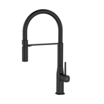 Casa si Gradina - Sanitare - Lavoar baie si accesorii - Baterii sanitare - Baterie chiuveta bucatarie cu pipa flexibila Laveo POLLA, negru satinat - Infinity.ro