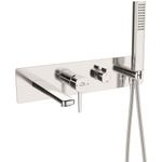 Casa si Gradina - Sanitare - Lavoar baie si accesorii - Baterii sanitare - Baterie cada dus monocomanda cu cadru si set dus, crom - Infinity.ro