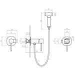 Casa si Gradina - Sanitare - Lavoar baie si accesorii - Baterii sanitare - Set dus igienic cu baterie incastrata, furtun si suport, crom - Infinity.ro