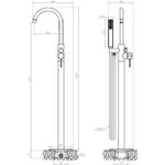 Casa si Gradina - Sanitare - Lavoar baie si accesorii - Baterii sanitare - Baterie cada freestanding Pola, crom - Infinity.ro