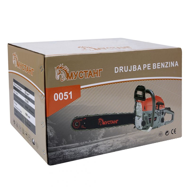 Casa si Gradina - Gradinarit si plante - Utilaje gradina - Fierastraie cu lant - Drujba pe benzina Mustang 0051, 52 CC, 5 Cp, lama 40 cm - Infinity.ro