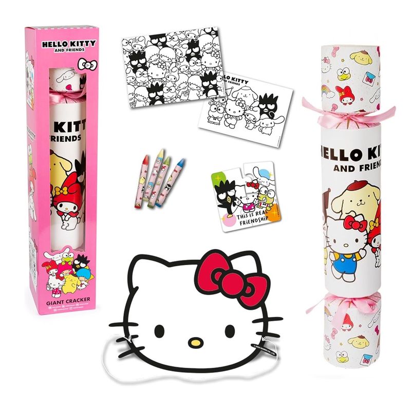 Jucarii, Copii si Bebe - Jucarii si jocuri - Jucarii & jocuri educative - Seturi de artizanat - Set creativ de Craciun pentru copii, RMS, Cracker Hello Kitty, autocolante, masca de fata, multicolor, 04-6042 - Infinity.ro