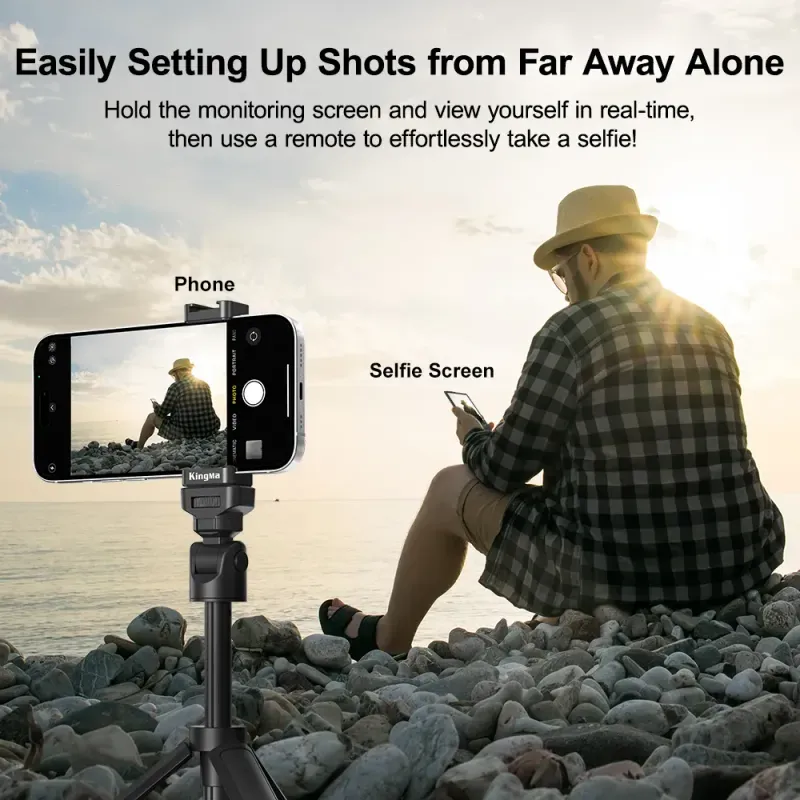 Laptop, Telefoane si Tablete - Telefoane mobile si accesorii - Accesorii Telefoane - Alte accesorii telefoane - Mini monitor pentru selfie si vlogging, King Ma, atasare magnetica telefon, compatibil iPhone, Samsung, Huawei - Infinity.ro