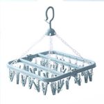 Market - Spalare si intretinere rufe - Uscatoare de rufe si accesorii - Uscator de rufe Flippy, 32 de cleme, Plastic, Pliabil, rotire 360 grade, 32x32 cm, Albastru - Infinity.ro