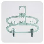 Market/Spalare si intretinere rufe/Uscatoare de rufe si accesorii - Set 20 de Cleme pentru Haine, Flippy, de Prindere pentru Pantaloni, Atasabile la Umerase, 1.6x2.3x6.35 cm, Verde - Infinity.ro