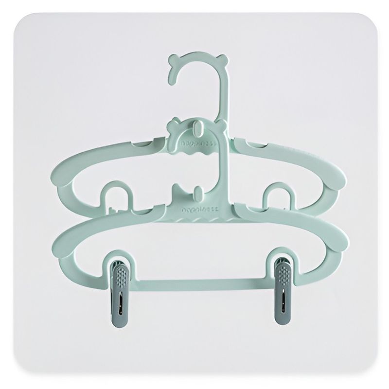 Market/Spalare si intretinere rufe/Uscatoare de rufe si accesorii - Set 20 de Cleme pentru Haine, Flippy, de Prindere pentru Pantaloni, Atasabile la Umerase, 1.6x2.3x6.35 cm, Verde - Infinity.ro