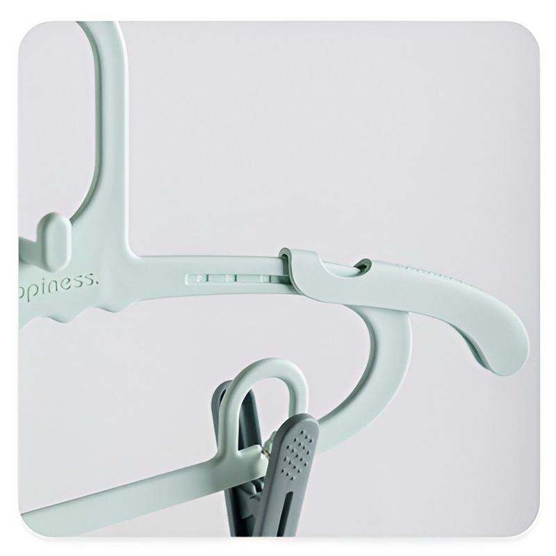 Market/Spalare si intretinere rufe/Uscatoare de rufe si accesorii - Set 20 de Cleme pentru Haine, Flippy, de Prindere pentru Pantaloni, Atasabile la Umerase, 1.6x2.3x6.35 cm, Verde - Infinity.ro