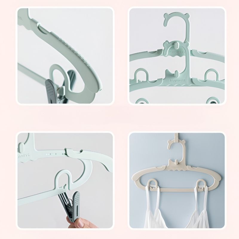Market - Spalare si intretinere rufe - Uscatoare de rufe si accesorii - Set 20 de Cleme pentru Haine, Flippy, de Prindere pentru Pantaloni, Atasabile la Umerase, 1.6x2.3x6.35 cm, Maro - Infinity.ro