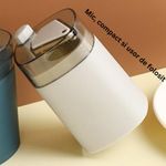 Casa si Gradina - Bucatarie si vesela - Ustensile bucatarie - Rasnite si dozatoare condimente - Suport Scobitori, Flippy, Automat, cu Buton si Capac, din PP, 9.5x6 cm, Gri - Infinity.ro