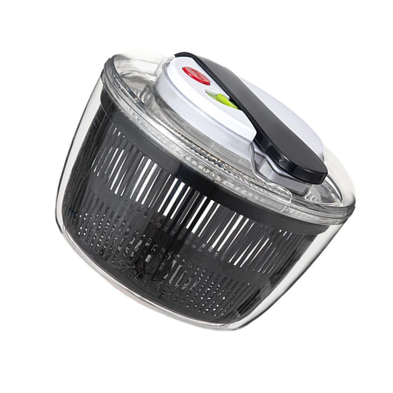 Casa si Gradina - Bucatarie si vesela - Organizare si depozitare bucatarie - Cutii alimentare - Uscator Manual pentru Salata si Verdeturi, Flippy, Plastic, 16x15x21 cm, Capacitate 3L, Negru - Infinity.ro