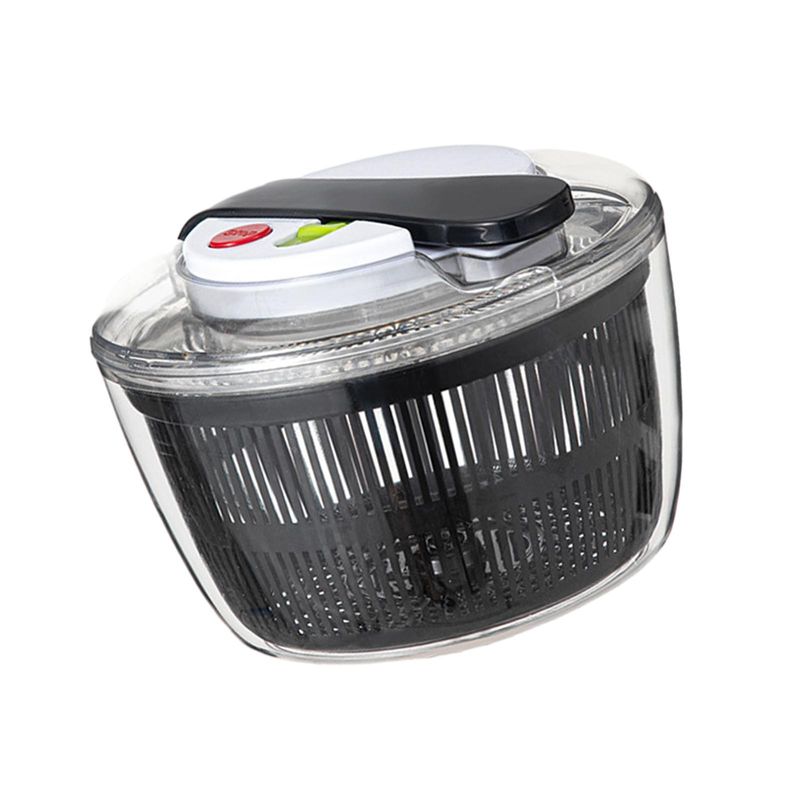 Casa si Gradina - Bucatarie si vesela - Organizare si depozitare bucatarie - Cutii alimentare - Uscator Manual pentru Salata si Verdeturi, Flippy, Plastic, 16x15x21 cm, Capacitate 3L, Negru - Infinity.ro
