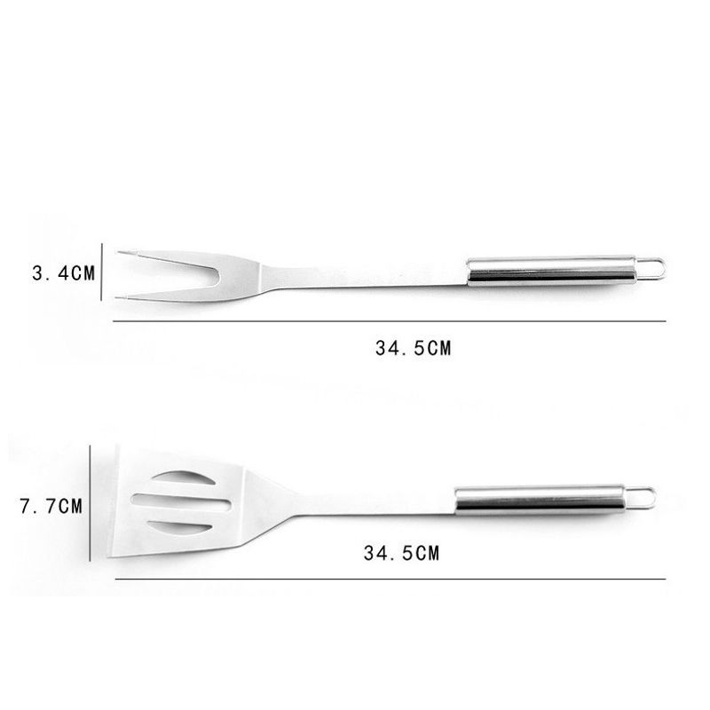 Casa si Gradina - Gradina si terasa - Gratare si accesorii - Accesorii gratare - Set 14 Ustensile pentru Gratar cu Termometru, Flippy, din Otel Inoxidabil, Geanta Oxford, Argintiu - Infinity.ro