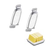 Casa si Gradina - Bucatarie si vesela - Ustensile bucatarie - Feliatoare si taietoare manuale - Feliator de Alimente, Flippy, pentru Branza, Unt, Oua, din Aluminiu, 19.5 x 6.5 x 2 cm, Argintiu - Infinity.ro