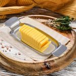 Casa si Gradina - Bucatarie si vesela - Ustensile bucatarie - Feliatoare si taietoare manuale - Feliator de Alimente, Flippy, pentru Branza, Unt, Oua, din Aluminiu, 19.5 x 6.5 x 2 cm, Argintiu - Infinity.ro